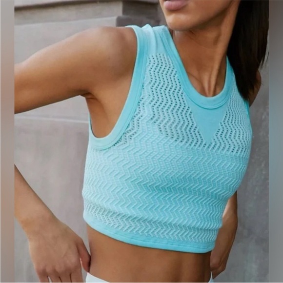 NWOT Free People Movement Free Throw Textured Muscle Tank - Picture 2 of 9